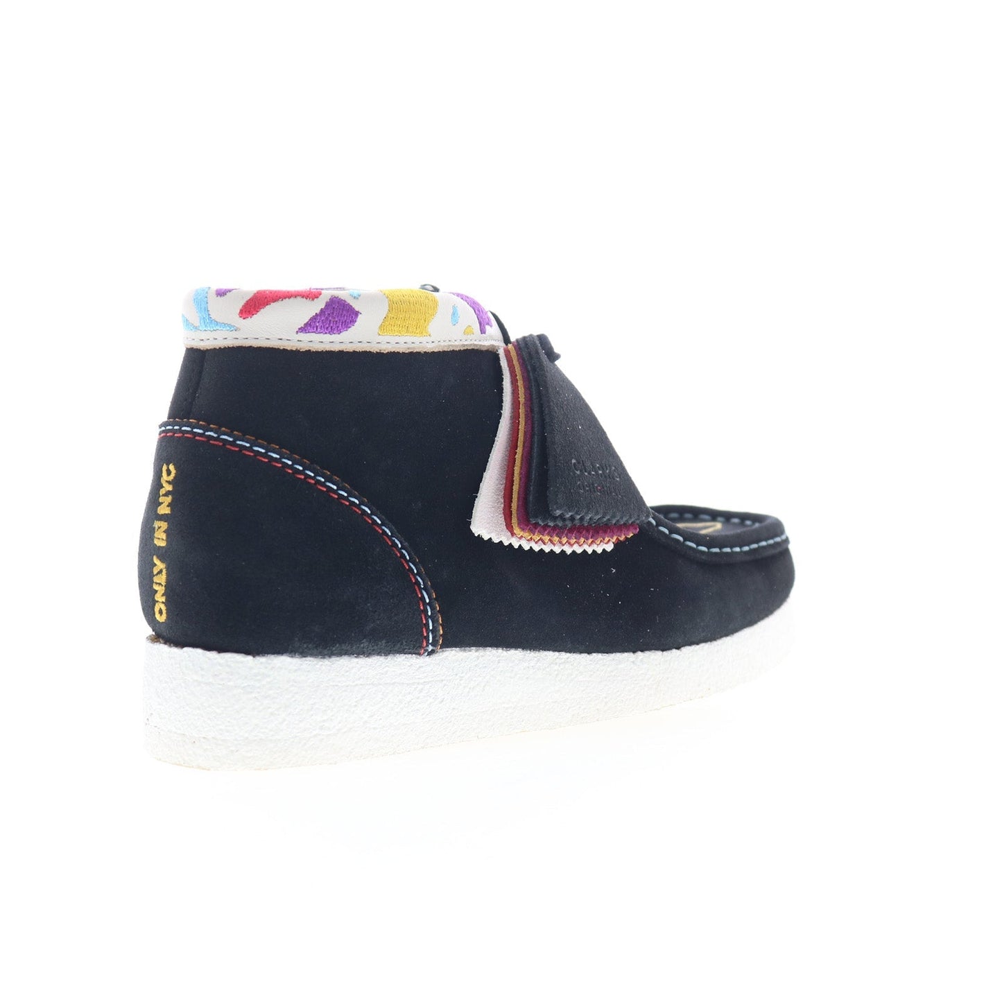 Clarks Wallabee Boot One School 26168582 Womens Black Suede Chukkas Boots