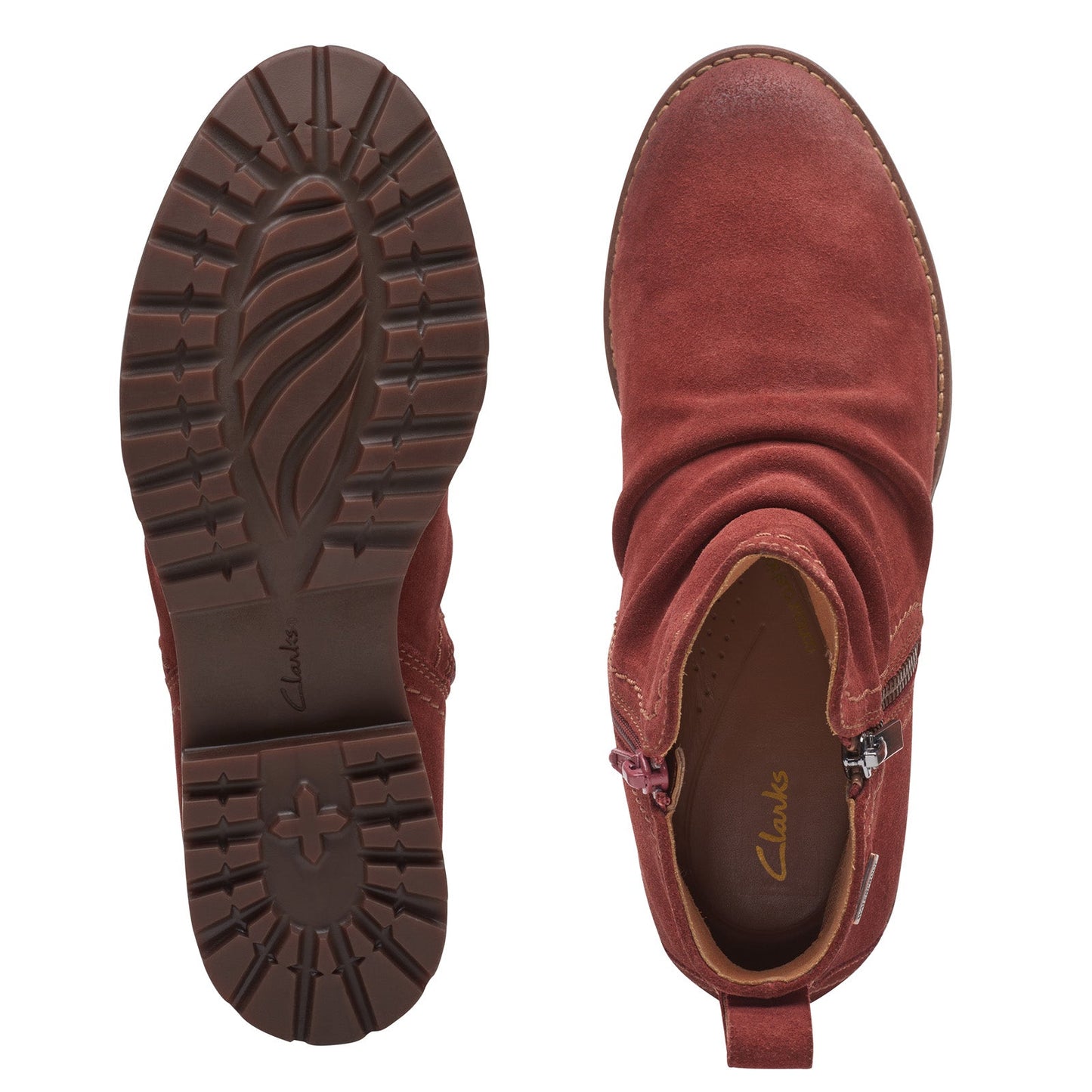 Clarks Aspra Walk WP 26175205 Womens Brown Suede Ankle & Booties Boots