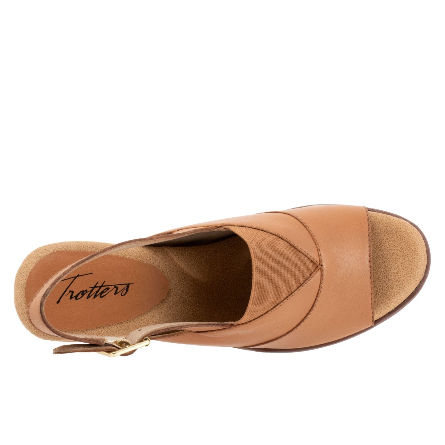 Trotters Mavis T2206-215 Womens Brown Leather Heeled Sandals Shoes