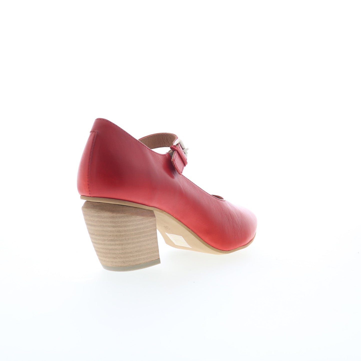 Miz Mooz Amara Womens Red Leather Hook & Loop Pumps Heels Shoes