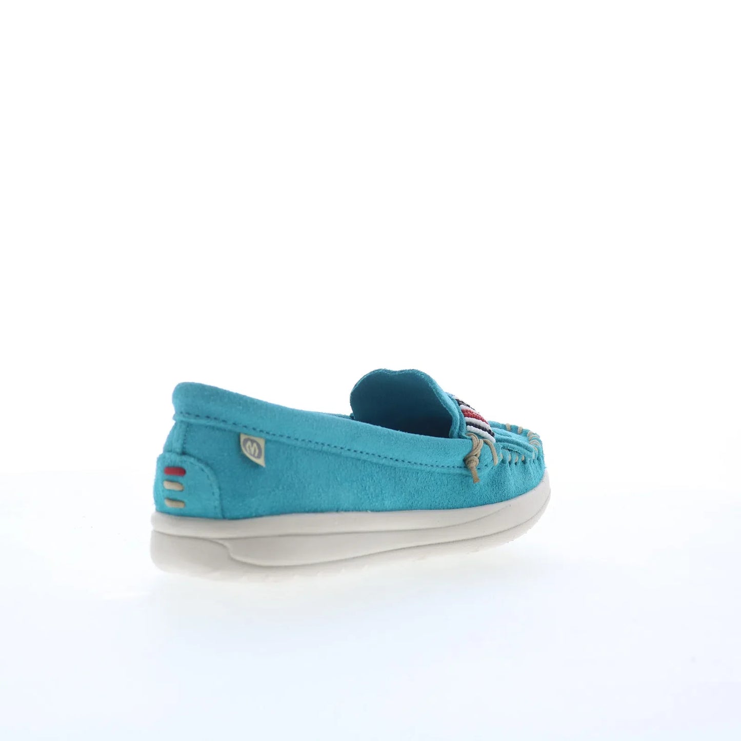 Minnetonka Bepeshaa Moc 61076P Womens Blue Suede Loafer Flats Shoes