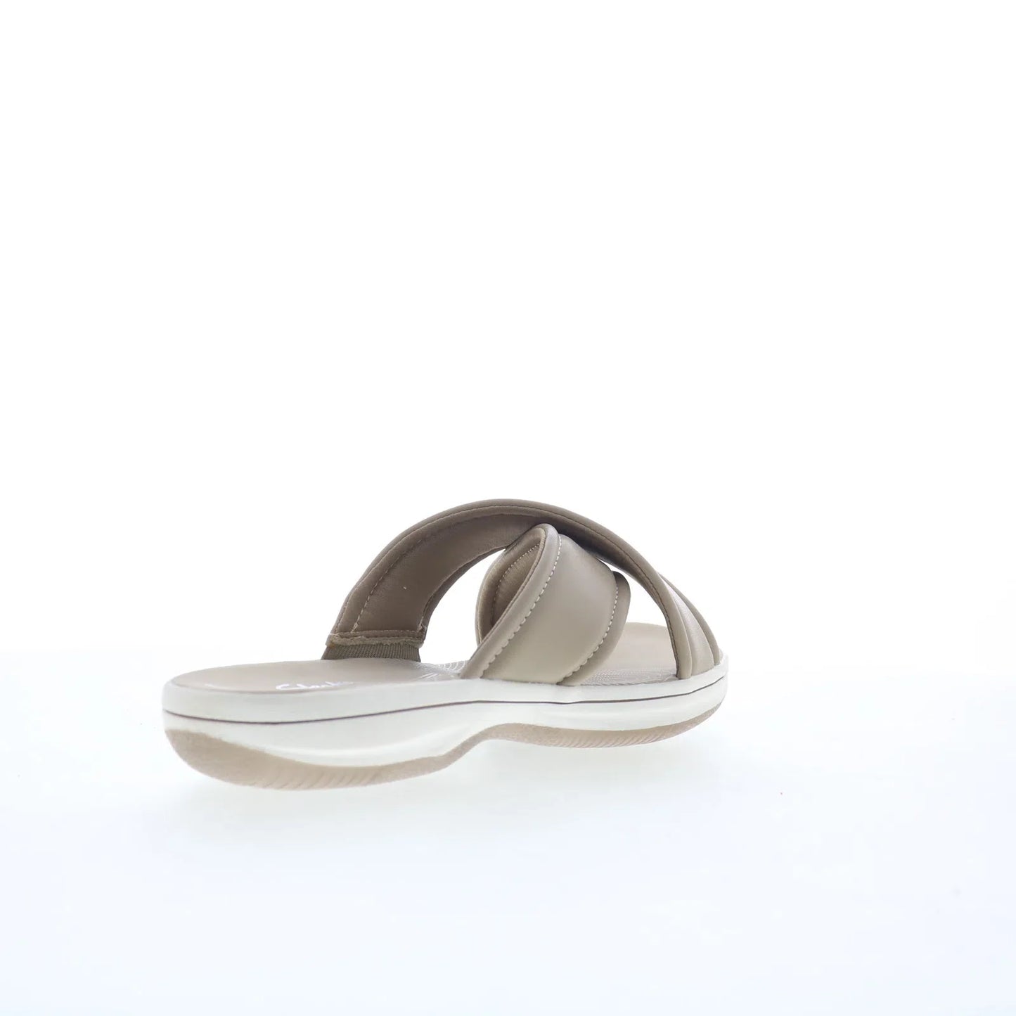 Clarks Breeze Sara 26179472 Womens Gray Leather Flip-Flops Sandals Shoes