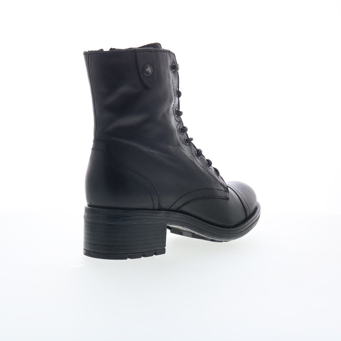 Miz Mooz Calla Womens Black Leather Zipper Casual Dress Boots
