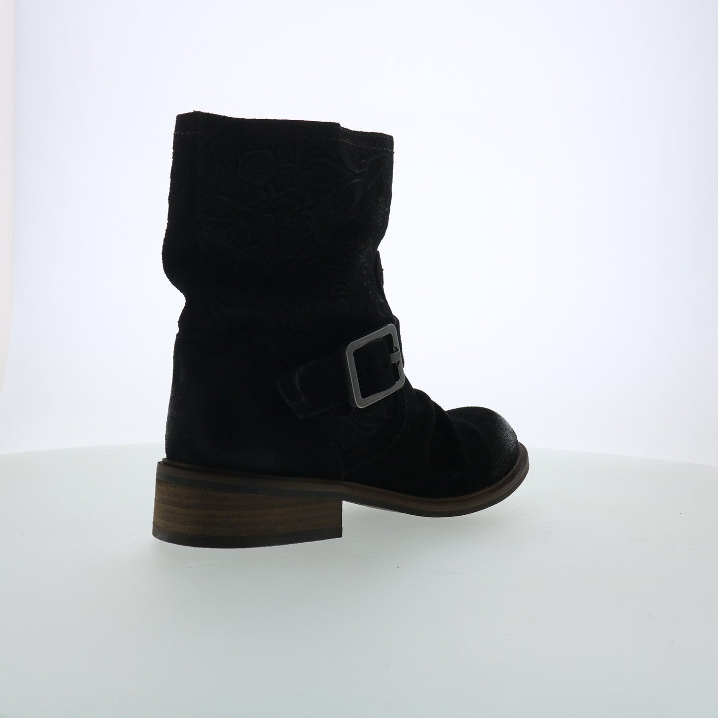Miz Mooz Draper Womens Black Suede Zipper Casual Dress Boots
