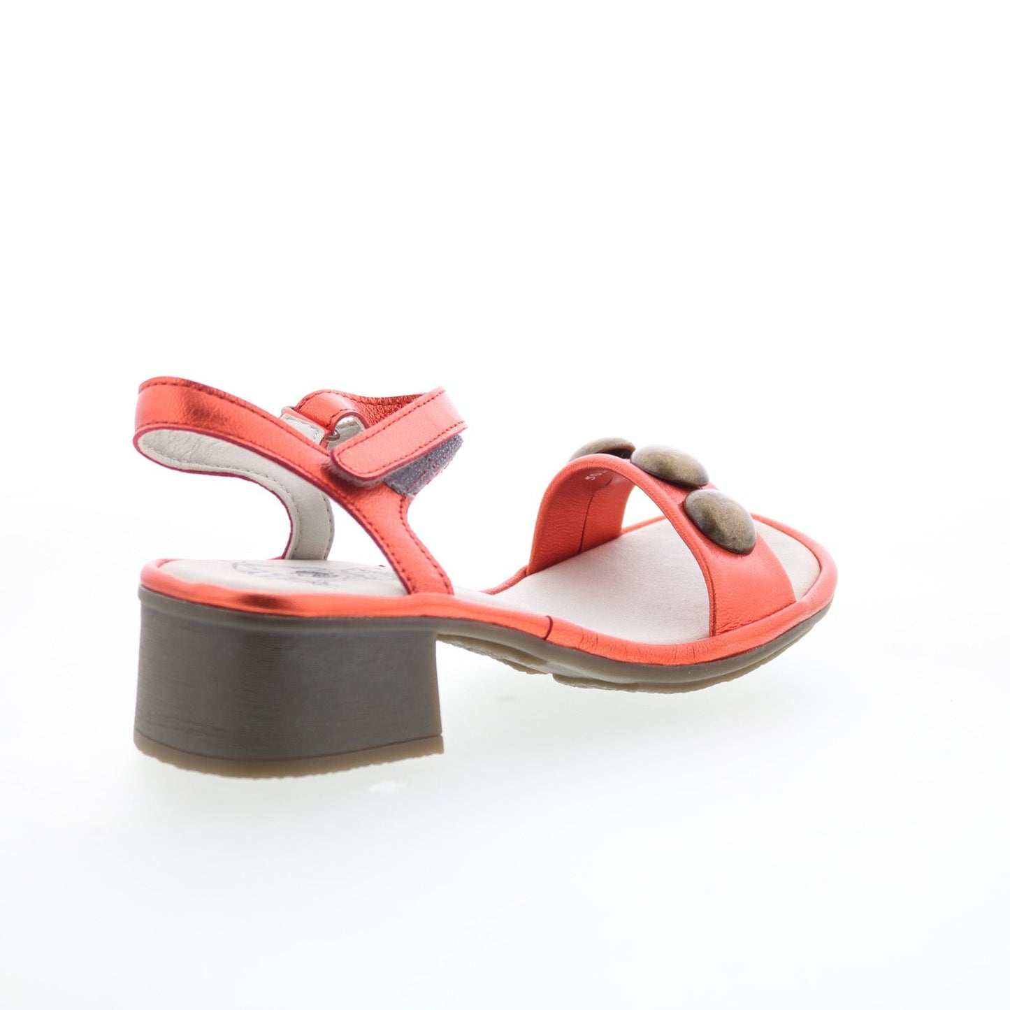 Fly London Exie EXIE487FLY-000 Womens Red Leather Heeled Sandals Shoes
