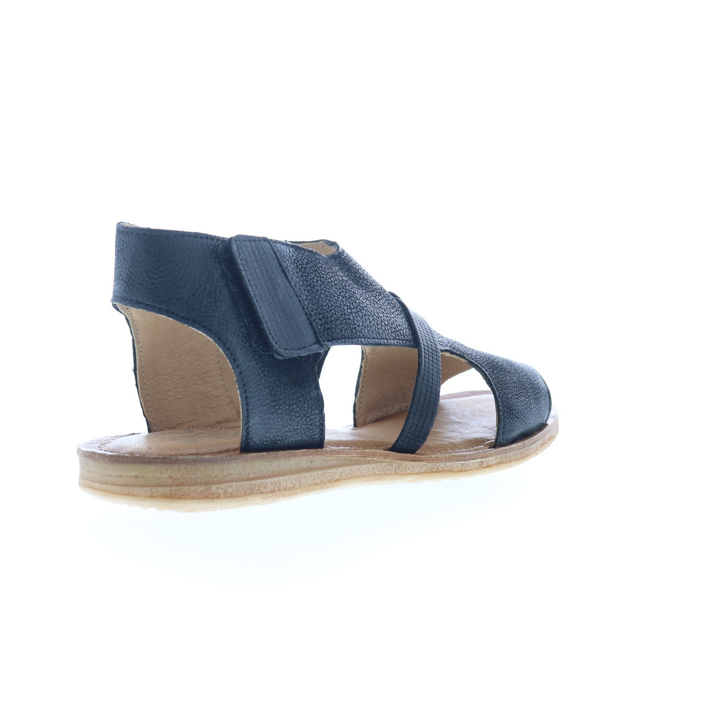 Miz Mooz Finnley Womens Black Leather Zipper Strap Sandals Shoes