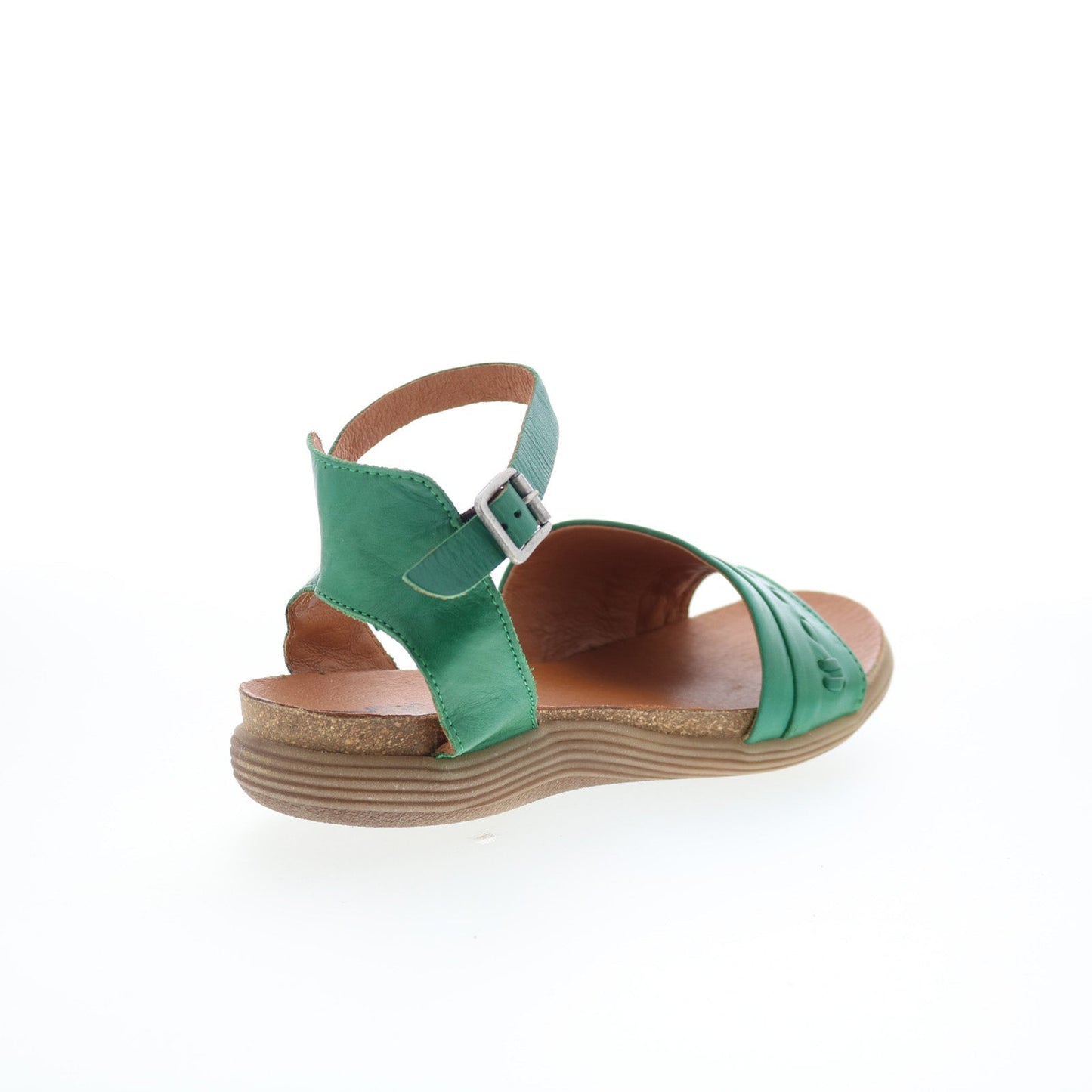 Miz Mooz Marabel Womens Green Leather Hook & Loop Strap Sandals Shoes