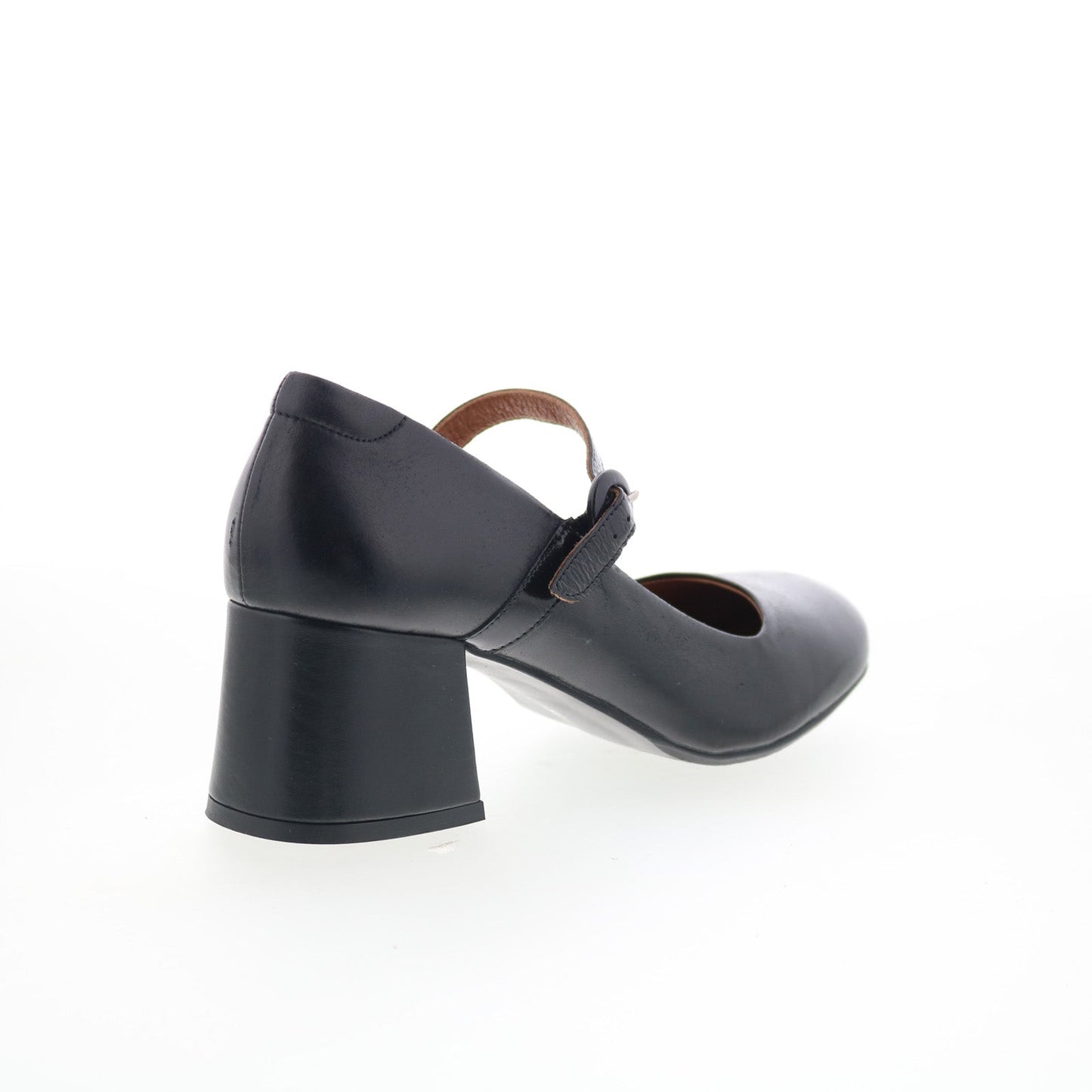 Miz Mooz Seely Womens Black Leather Hook & Loop Pumps Heels Shoes