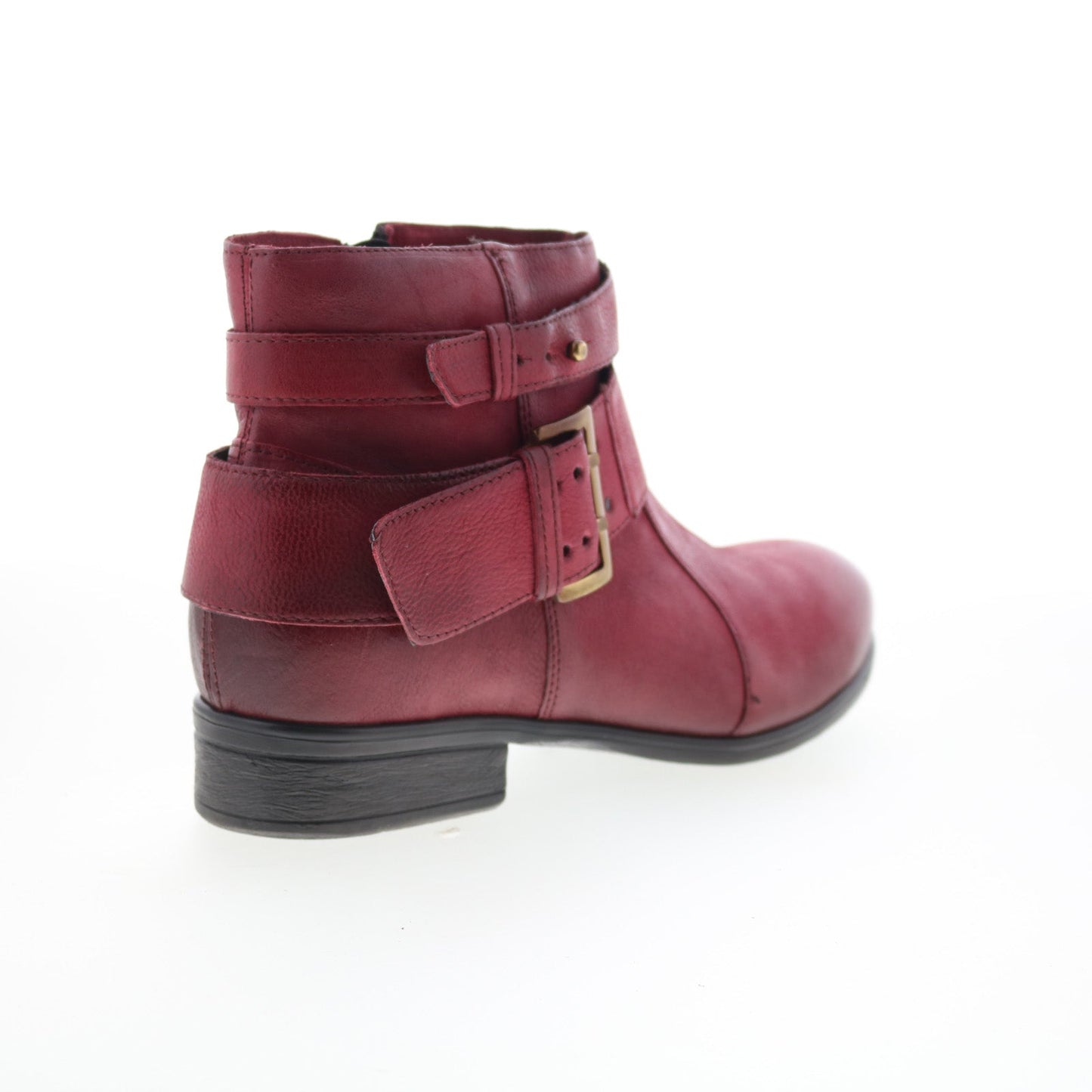 Miz Mooz Shermie Womens Red Leather Zipper Ankle & Booties Boots