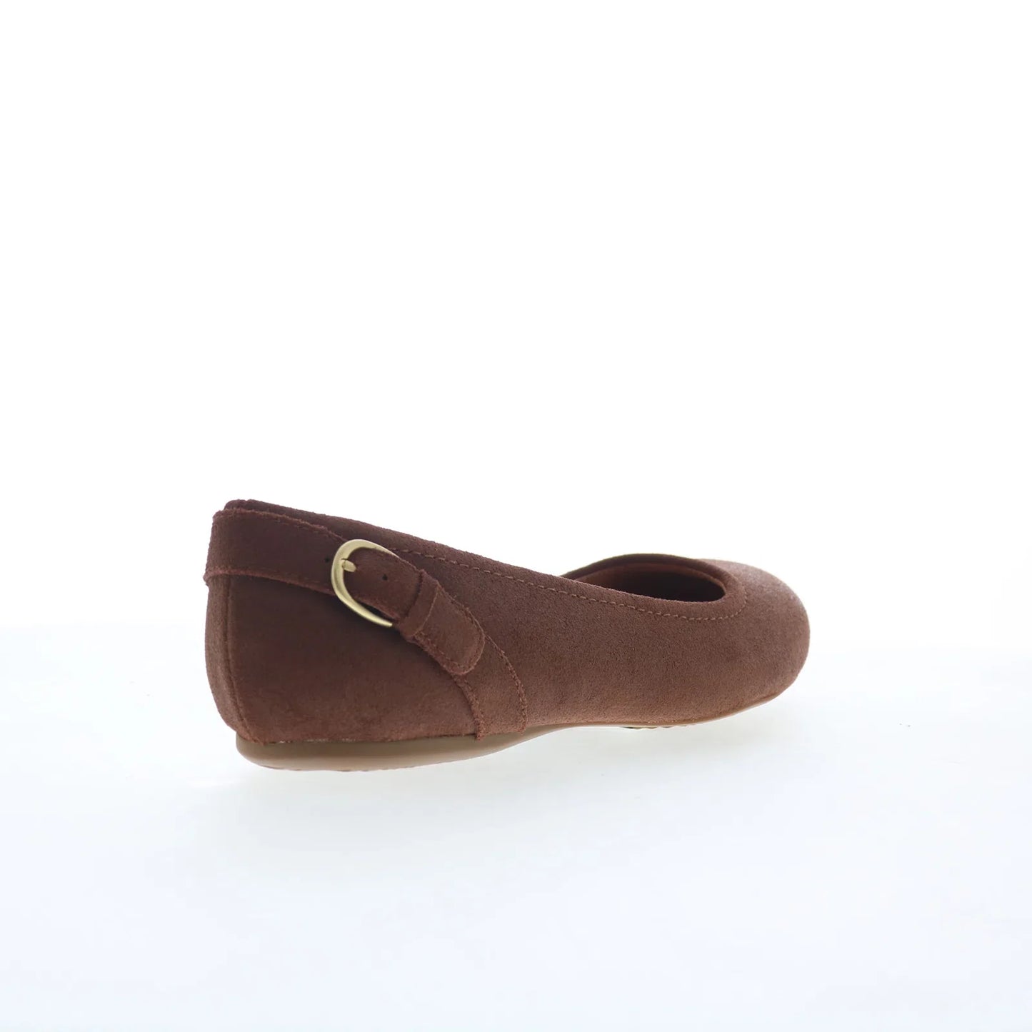 Softwalk Sydney S2461-239 Womens Brown Suede Slip On Ballet Flats Shoes
