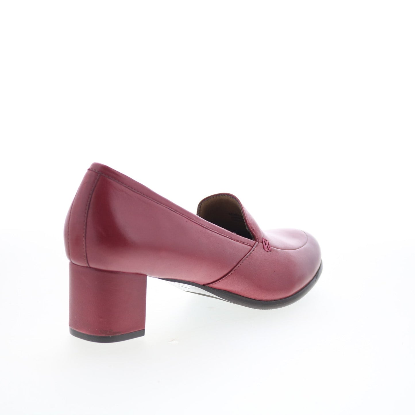 Trotters Cassidy T2352-642 Womens Red Leather Slip On Pumps Heels Shoes