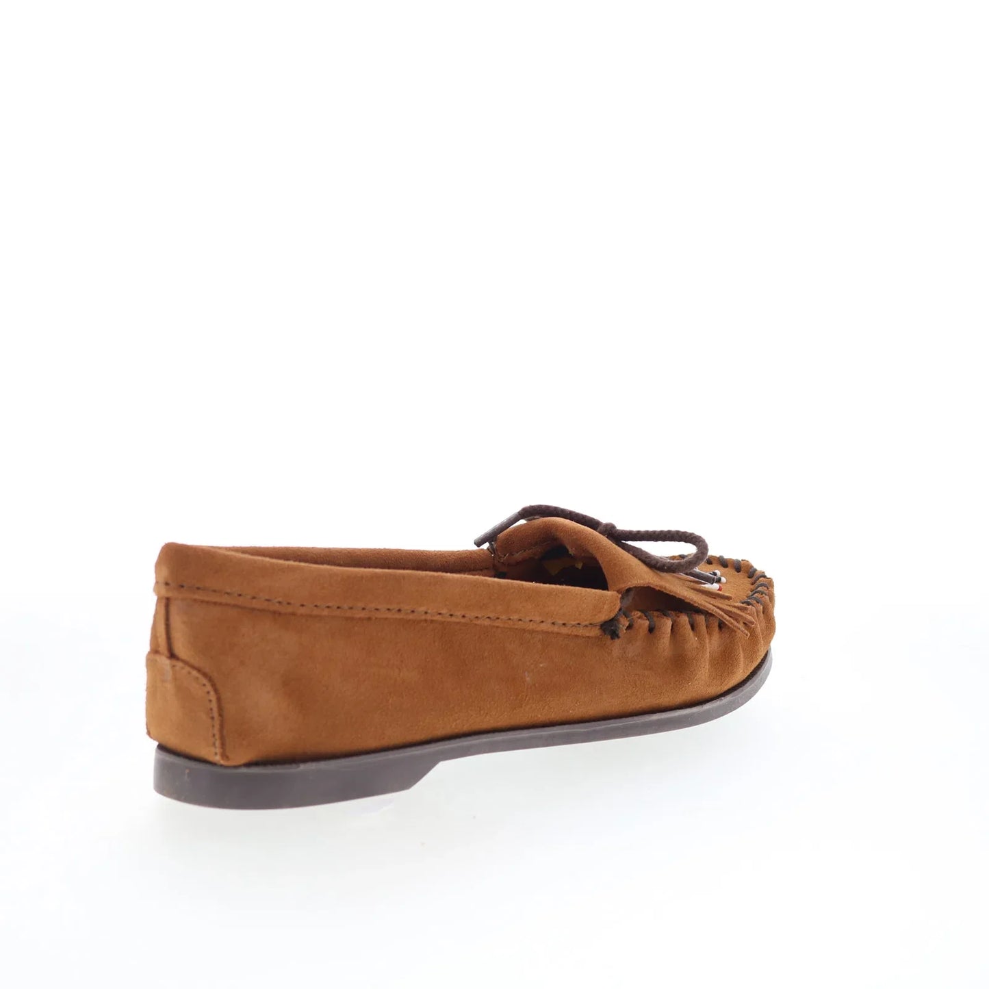Minnetonka Thunderbird Boat Moc 173 Womens Brown Suede Loafer Flats Shoes