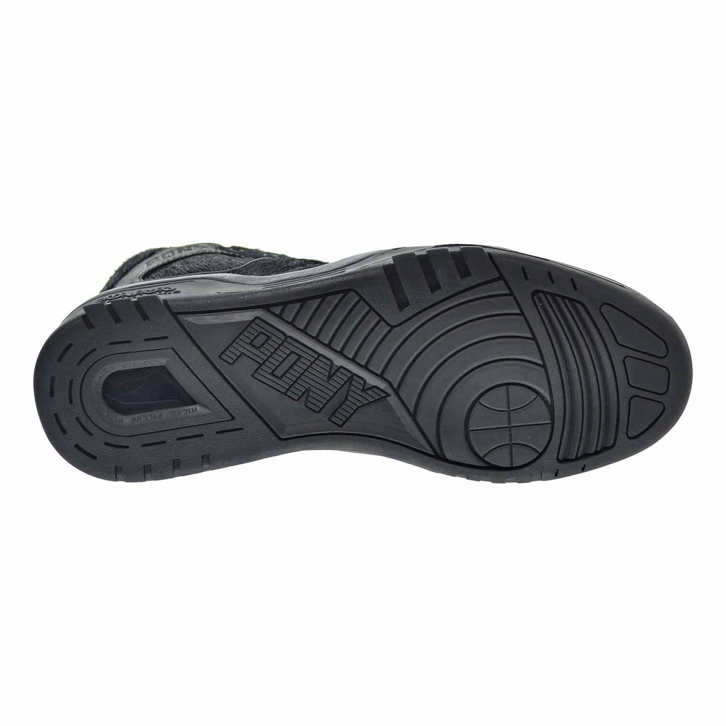 PONY M-110 Calf Hair Men's Shoes Black Mono Chrome