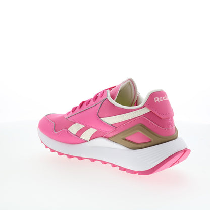 Reebok International Womens Pink Canvas Lace Up Lifestyle Sneakers Shoes