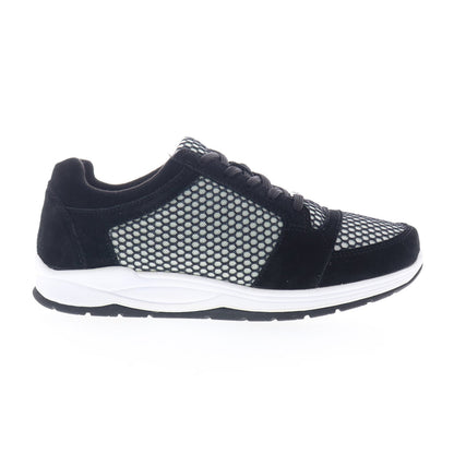 Drew Gemini 10296-19 Womens Black Extra Wide Suede Lifestyle Sneakers Shoes