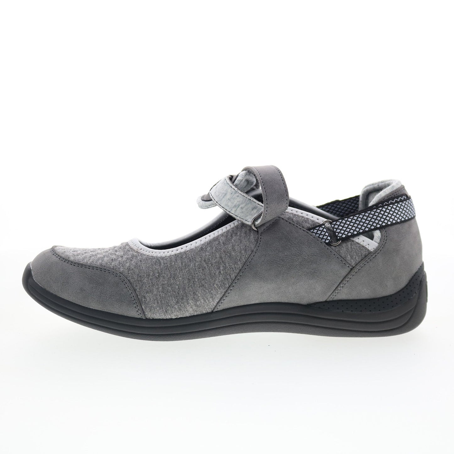 Drew Buttercup 14802-43 Womens Gray Synthetic Strap Mary Jane Flats Shoes