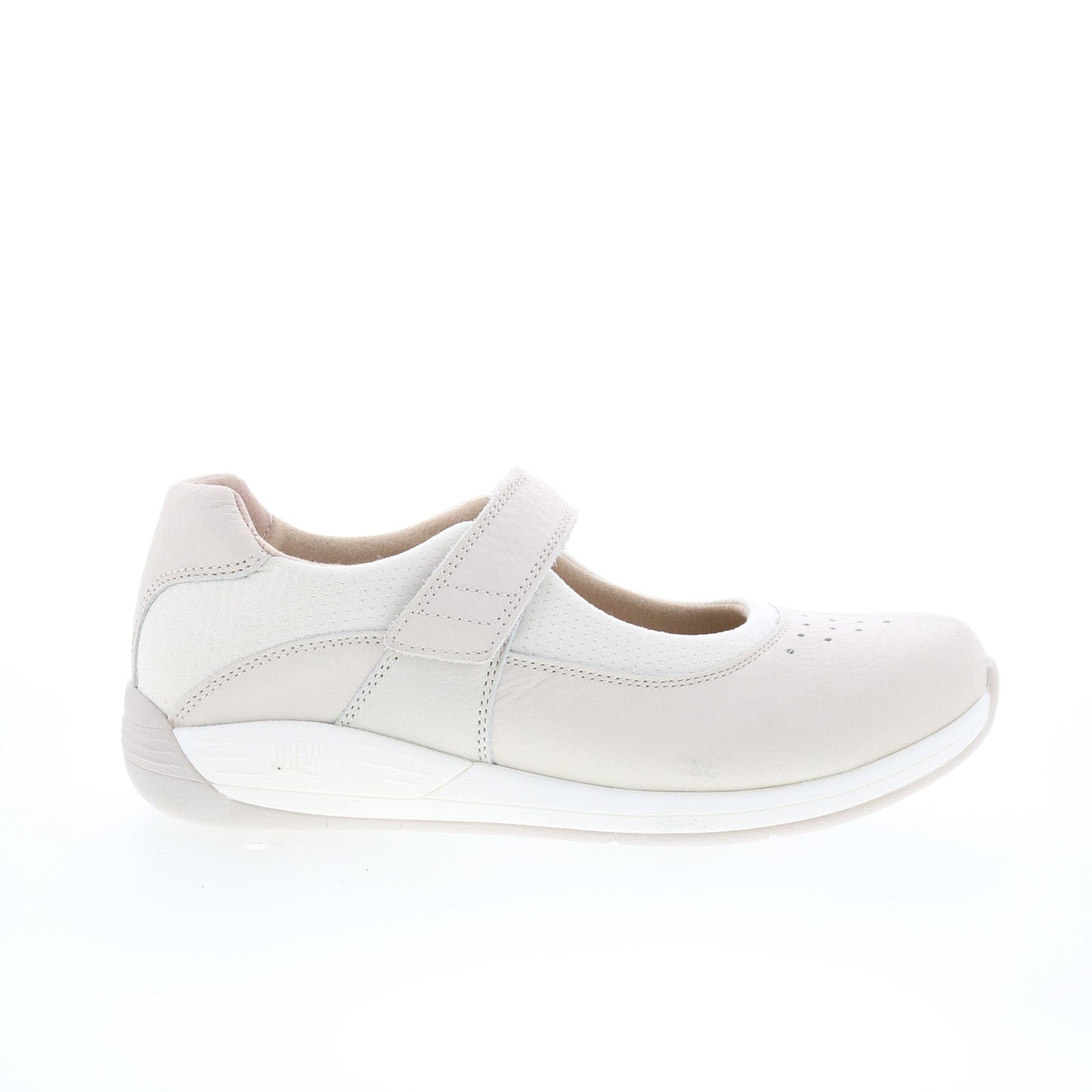 Drew Trust 14805-3Z Womens Beige Leather Strap Mary Jane Flats Shoes