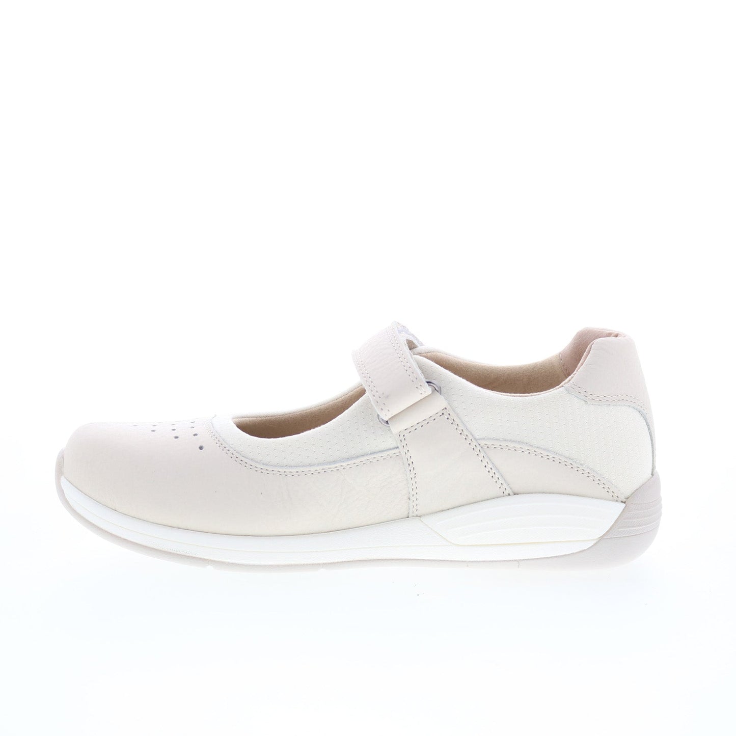 Drew Trust 14805-3Z Womens Beige Leather Strap Mary Jane Flats Shoes