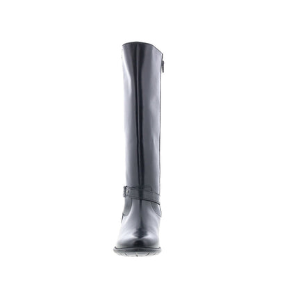 Clarks Plaza Market 26112346 Womens Black Leather Zipper Equestrian Boots