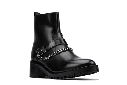 Clarks Roseleigh High 26155708 Womens Black Zipper Leather Casual Boots