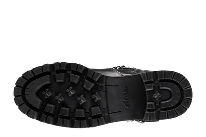 Clarks Roseleigh High 26155708 Womens Black Zipper Leather Casual Boots