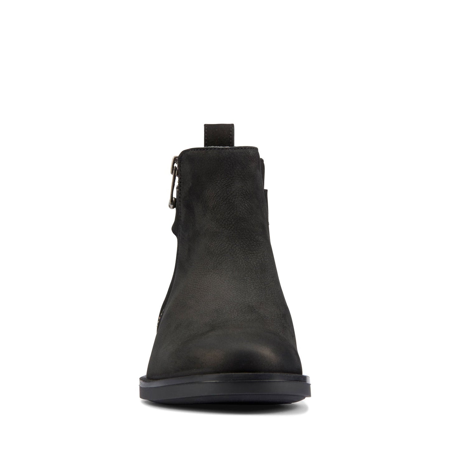 Clarks Memi LO 26162170 Womens Black Nubuck Zipper Ankle & Booties Boots