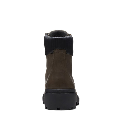 Clarks Calla Zip 26167345 Womens Green Zipper Leather Casual Boots