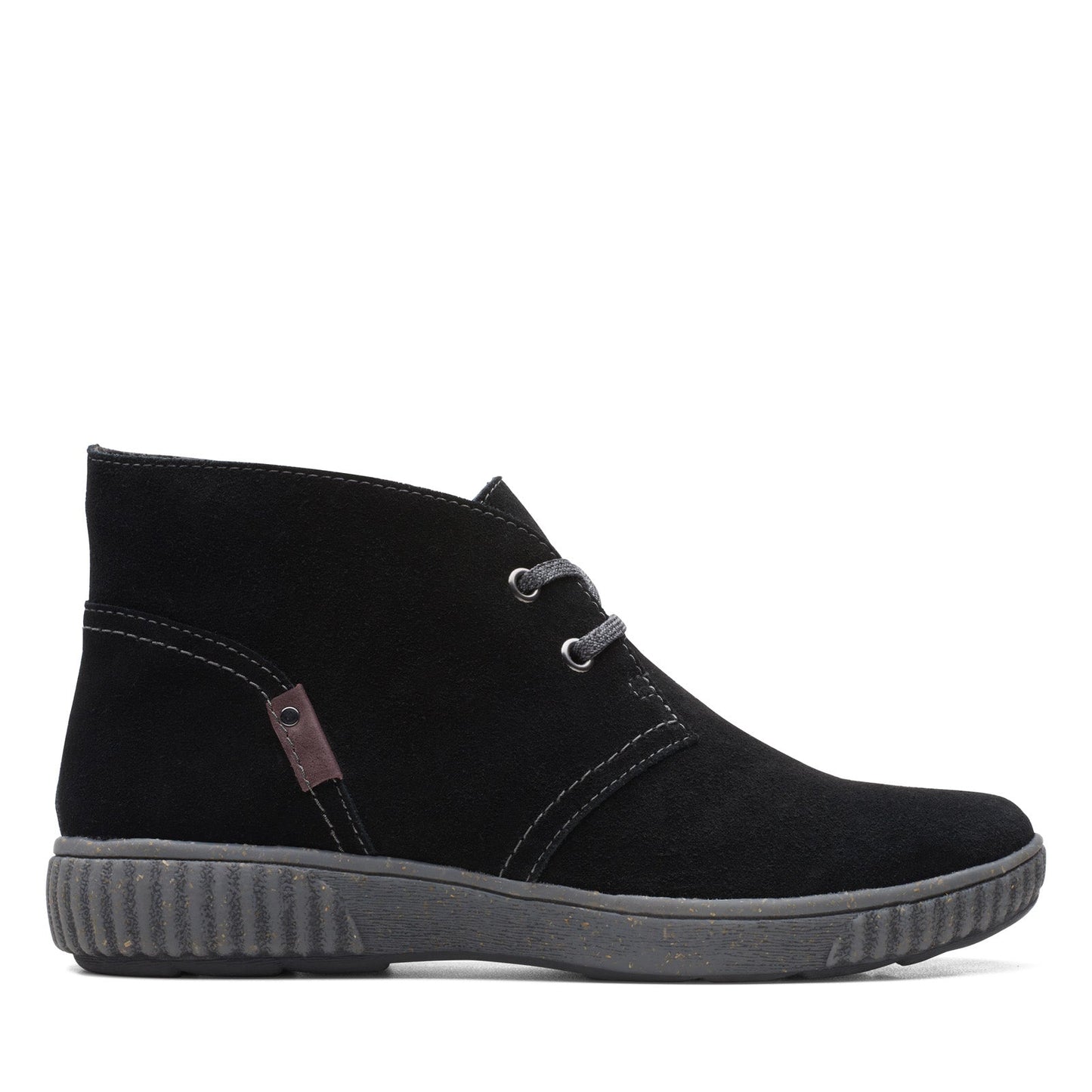 Clarks Magnolia Charm 26167480 Womens Black Suede Ankle & Booties Boots
