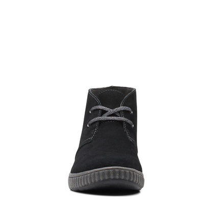 Clarks Magnolia Charm 26167480 Womens Black Suede Ankle & Booties Boots