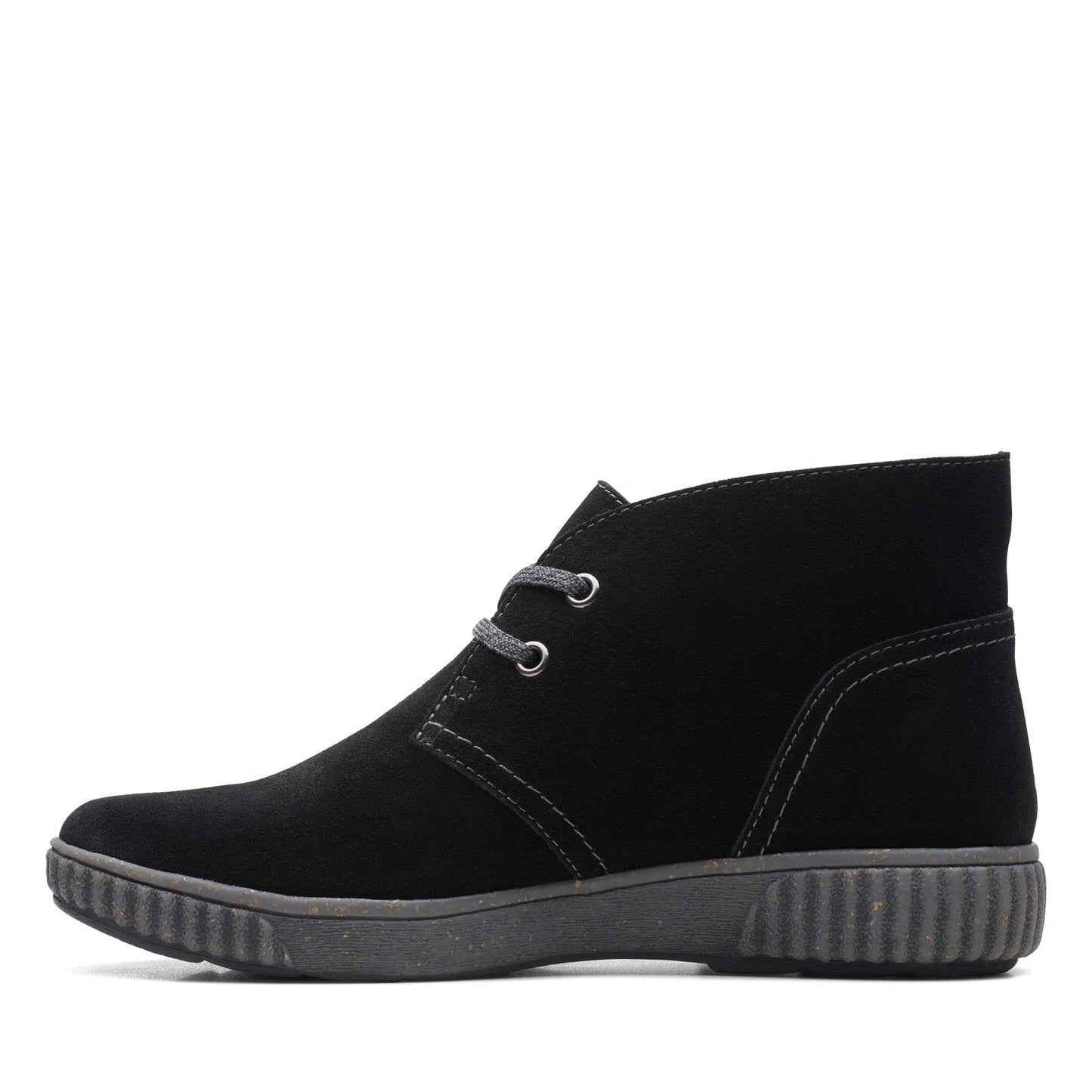 Clarks Magnolia Charm 26167480 Womens Black Suede Ankle & Booties Boots