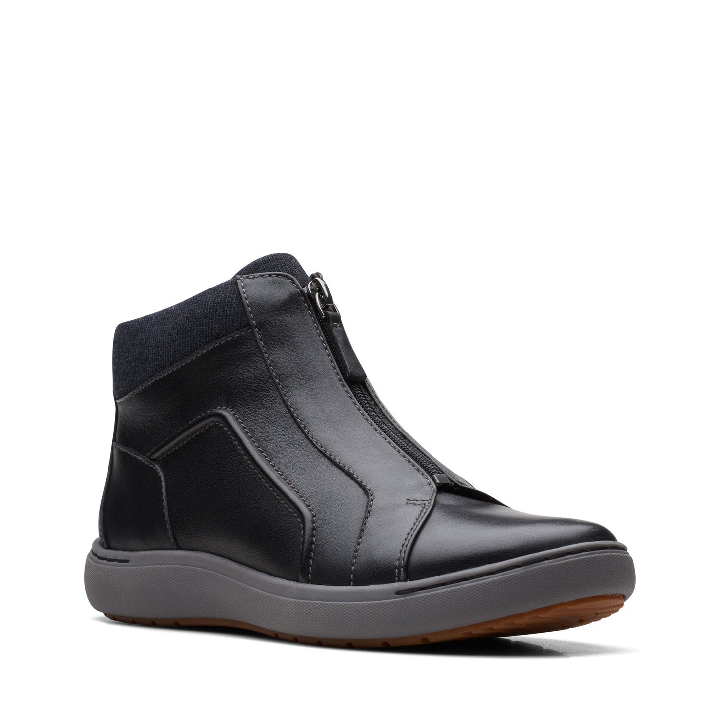 Clarks Nalle Lo AP 26168539 Womens Black Leather Ankle & Booties Boots