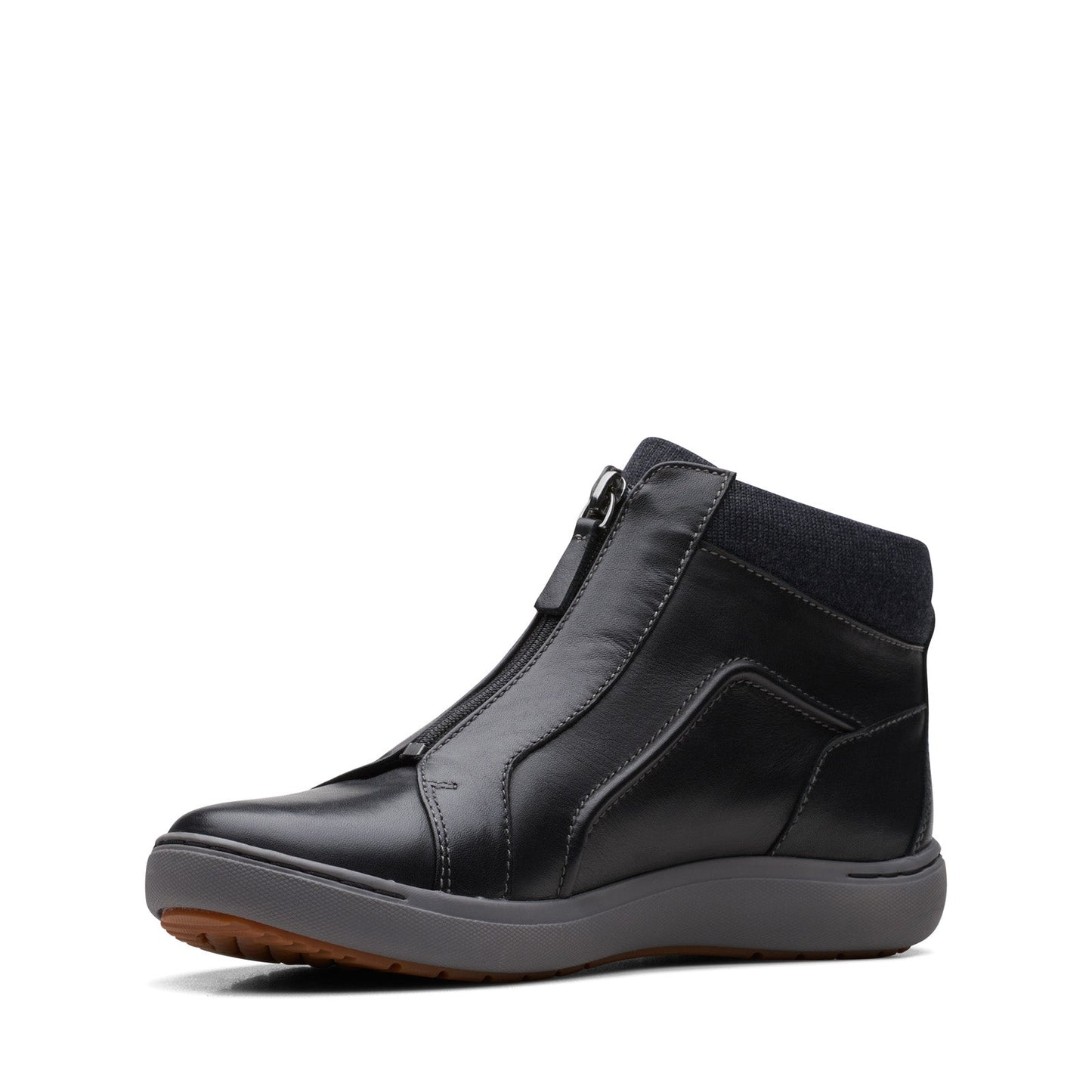 Clarks Nalle Lo AP 26168539 Womens Black Leather Ankle & Booties Boots