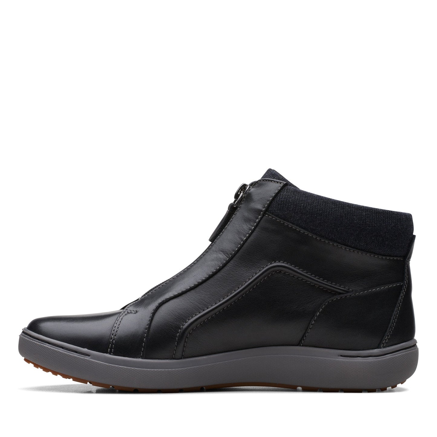 Clarks Nalle Lo AP 26168539 Womens Black Leather Ankle & Booties Boots