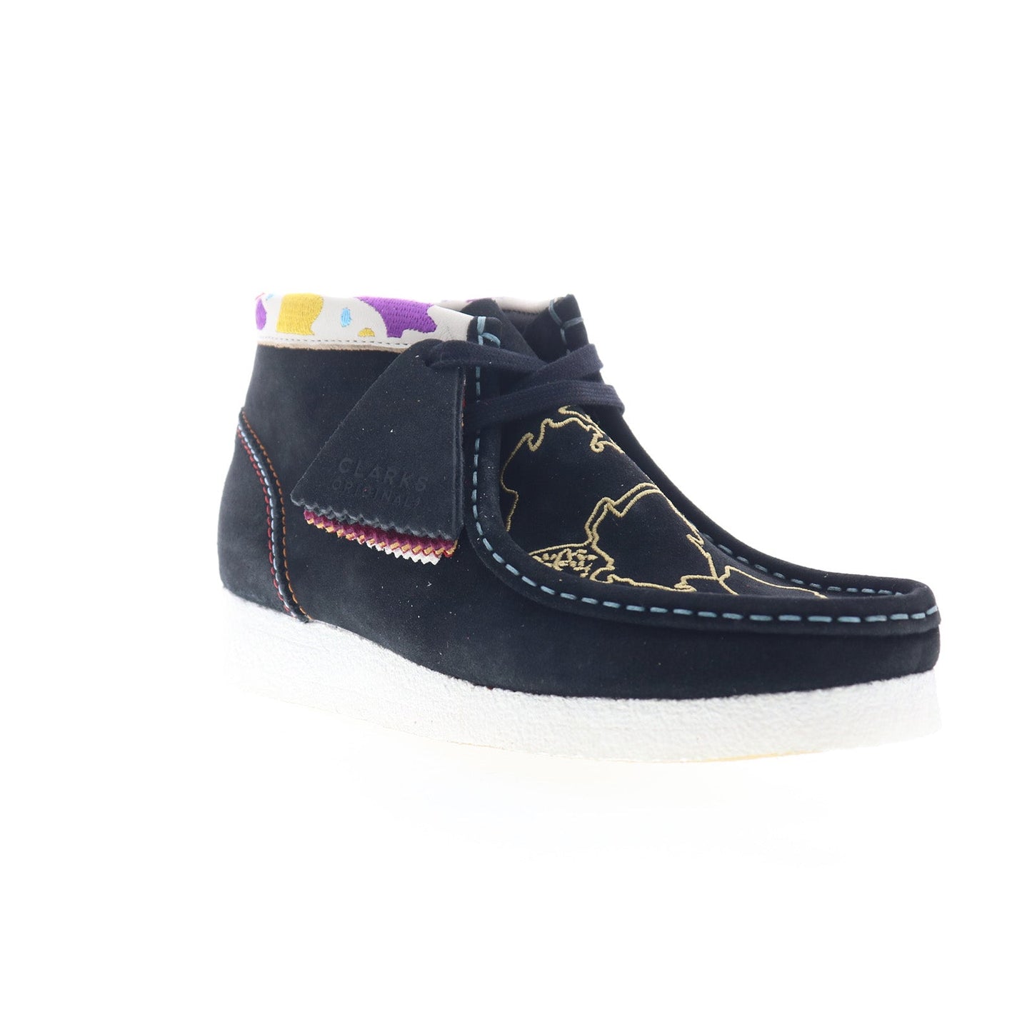 Clarks Wallabee Boot One School 26168582 Womens Black Suede Chukkas Boots