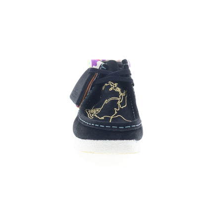 Clarks Wallabee Boot One School 26168582 Womens Black Suede Chukkas Boots