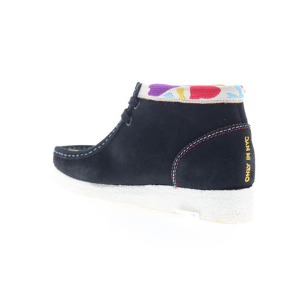 Clarks Wallabee Boot One School 26168582 Womens Black Suede Chukkas Boots