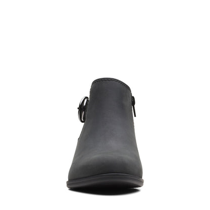 Clarks Adreena Field 26169610 Womens Black Leather Ankle & Booties Boots