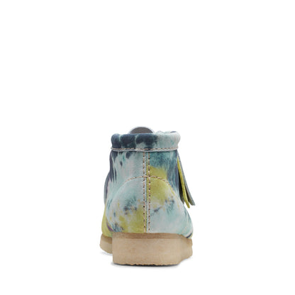 Clarks Wallabee Boot 26169843 Womens Blue Leather Lace Up Chukkas Boots