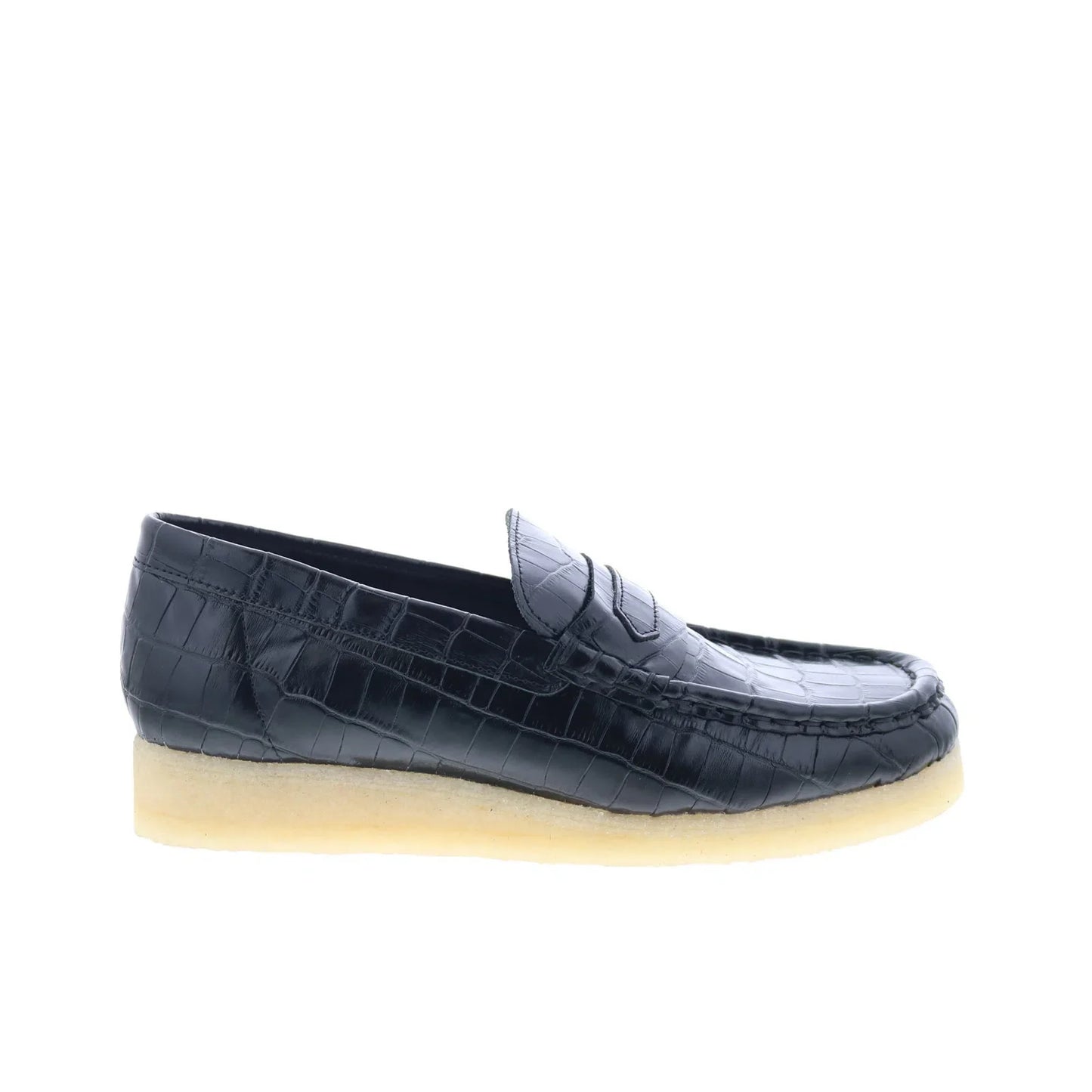 Clarks Wallabee Loafer 26174016 Womens Black Loafers & Slip Ons Casual Shoes