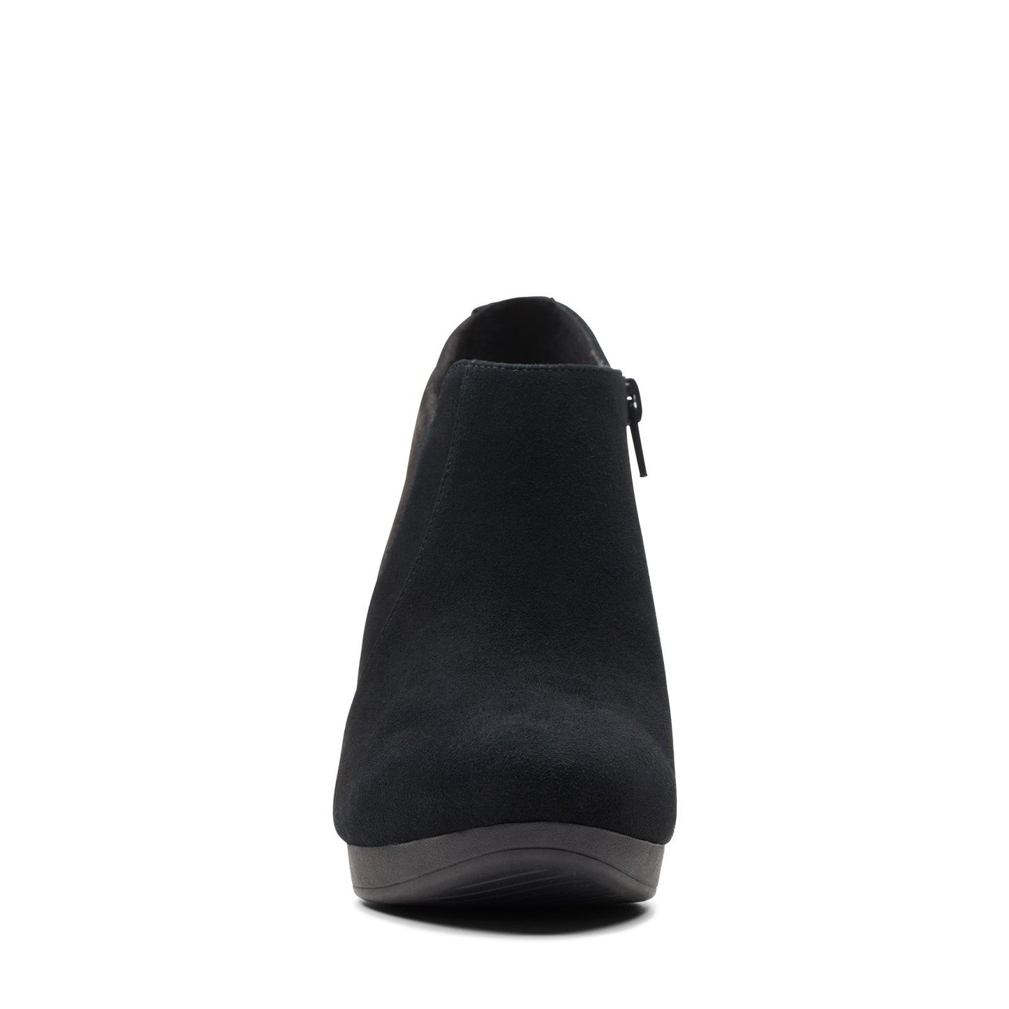 Clarks Ambyr Hope 26174110 Womens Black Wide Suede Ankle & Booties Boots