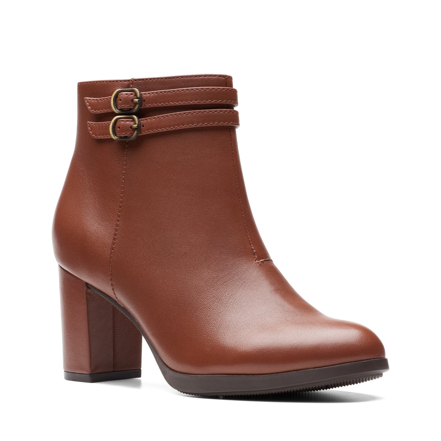 Clarks Bayla Light 26174482 Womens Brown Leather Ankle & Booties Boots