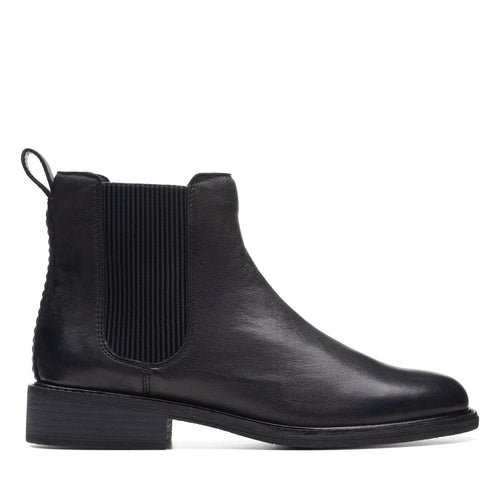Clarks Cologne Arlo 2 26174767 Womens Black Wide Leather Chelsea Boots