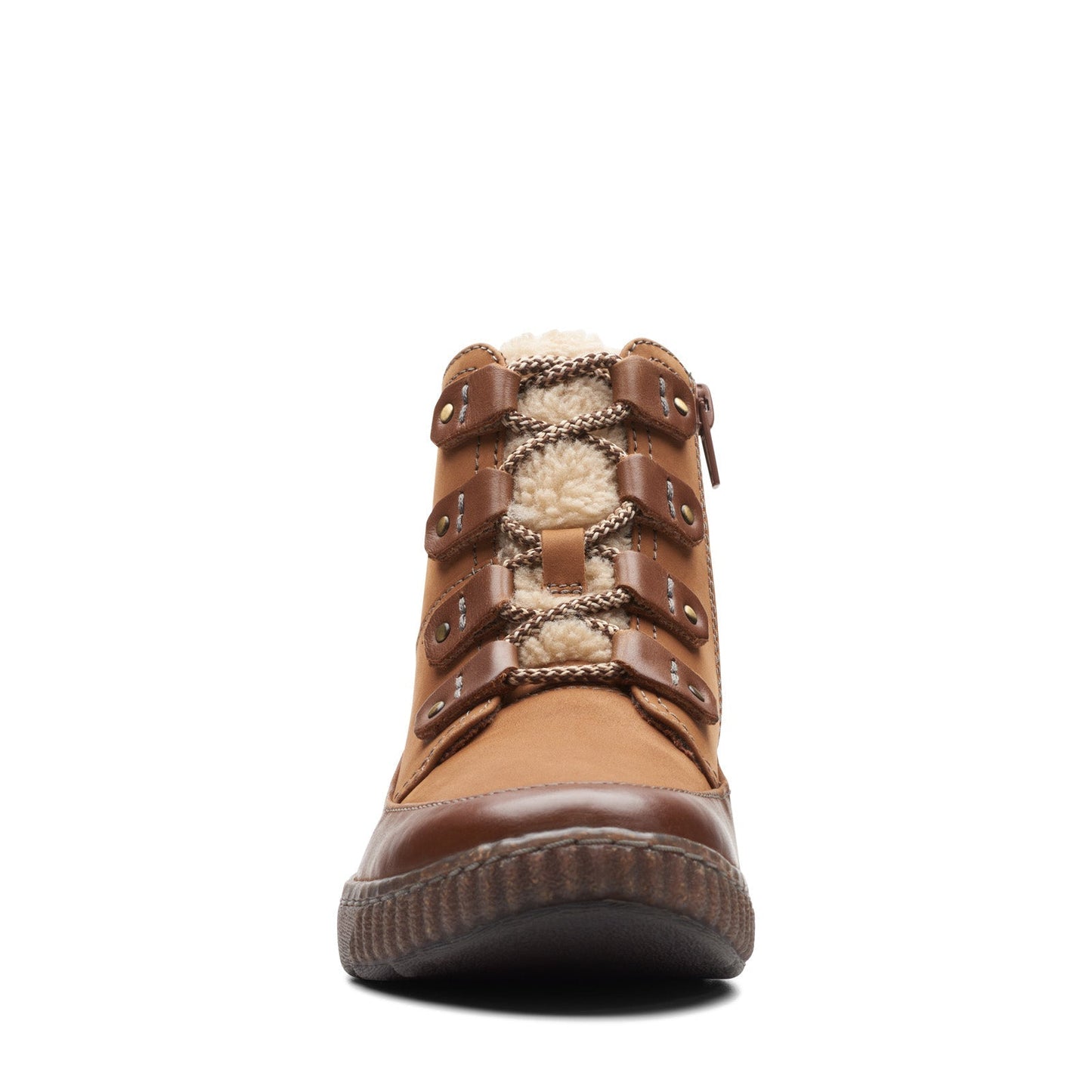 Clarks Magnolia Moon 26174977 Womens Brown Nubuck Casual Dress Boots