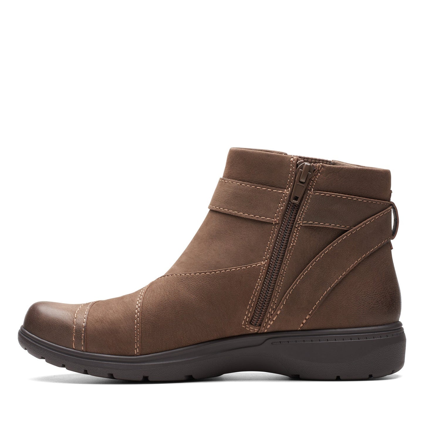 Clarks Carleigh Dalia 26175041 Womens Brown Nubuck Ankle & Booties Boots