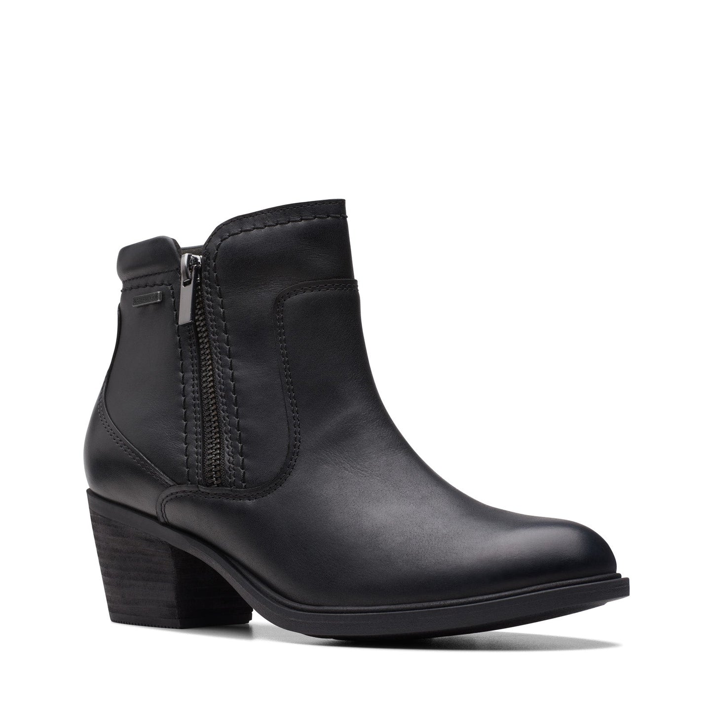 Clarks Neva Zip Waterproof 26175199 Womens Black Ankle & Booties Boots