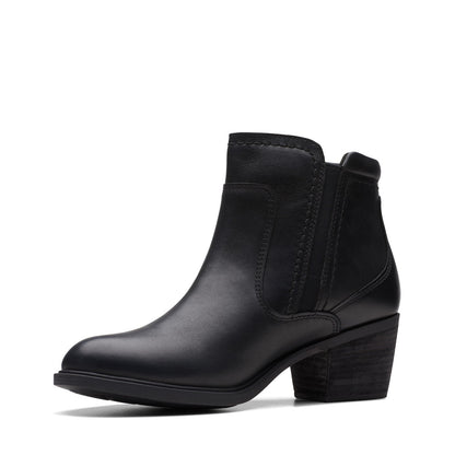 Clarks Neva Zip Waterproof 26175199 Womens Black Ankle & Booties Boots