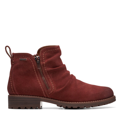 Clarks Aspra Walk WP 26175205 Womens Brown Suede Ankle & Booties Boots