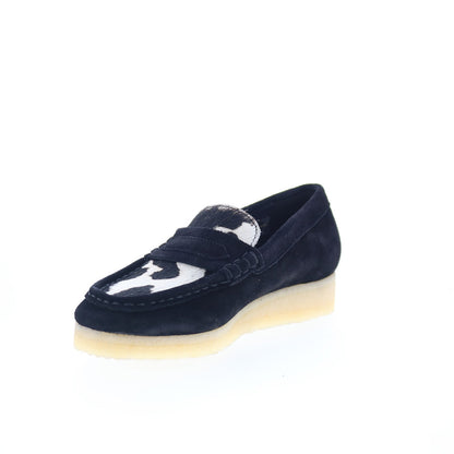 Clarks Wallabee Loafer 26175837 Womens Blue Loafers & Slip Ons Casual Shoes