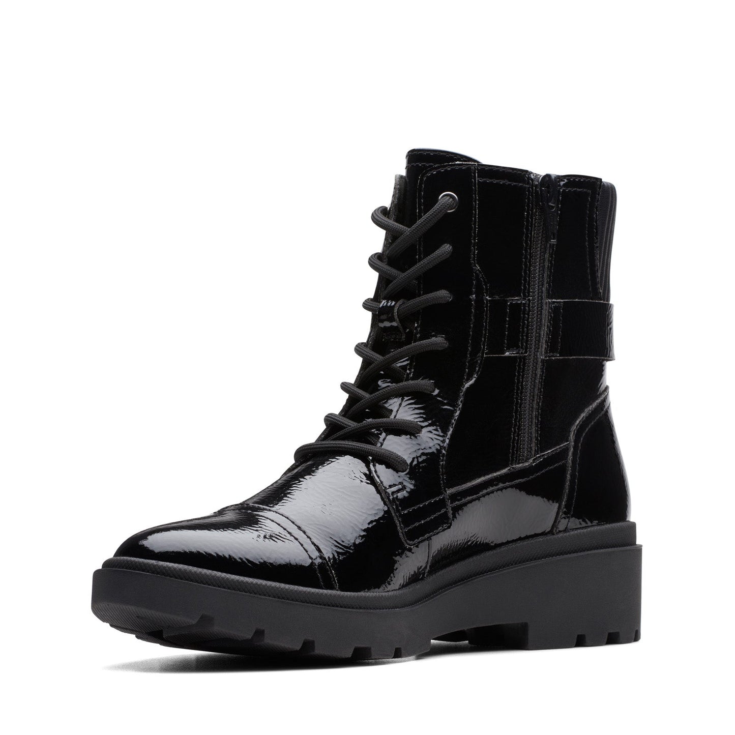 Clarks Calla Dance 26176250 Womens Black Wide Leather Casual Dress Boots