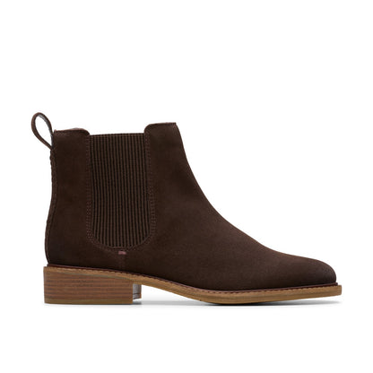 Clarks Cologne Arlo 2 26178749 Womens Brown Suede Slip On Chelsea Boots